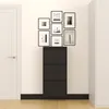 Furni24 Metall Schuhschrank Schwarz schmal – Schuhkipper Produktbild-Vorschau 7