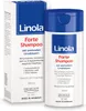 A bottle of Linola Forte Shampoo and its packaging are shown against a white background. Podgląd zdjęcia produktu