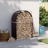 vidaXL Přístřešek na palivové dřevo hnědý 80x45x120 cm Náhled obrázku produktu 2