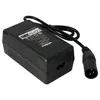 A black power adapter with a cable and connector. Produktbild-Vorschau