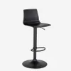 Tabouret de bar de cuisine design avec pied réglable noir Voir les images du produit 1