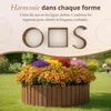Floranica Bordure de Jardin en bois 10 x 100 cm Brune Voir les images du produit 4