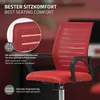 ML-Design Bürostuhl ergonomisch, Rot, 360° Drehstuhl mit Produktbild-Vorschau 5