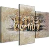 Trittico su tela 6 angeli 90x60 cm Feeby beige quadro da Anteprima dell’immagine prodotto 1