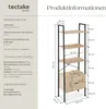 tectake® Leiterregal Brentwood inklusive Kippschutz, 57,5 x Produktbild-Vorschau 6