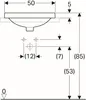 Geberit Geberit Einbauwaschtisch VariForm oval 500x450mm m Produktbild-Vorschau 2