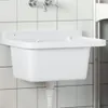 VidaXL Waschbecken Wandmontage 50x35x24 cm Harz weiß Produktbild-Vorschau 1