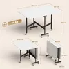 HOMCOM Esstisch, Küchentisch mit Rollen, Klapptisch für 4-6 Produktbild-Vorschau 3