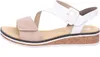 Rieker Damen Keil-Sandaletten Weiß/Beige Voir les images du produit 21