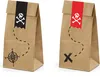 Papiertüten Piraten mit Totenkopf Aufklebern 6er Set natur Produktbild-Vorschau 2