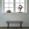 House Nordic 1401300, Gepolsterter Sitz, Braun, Stoff, Produktbild-Vorschau 5