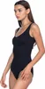 Damen Body Breite Träger Ärmellose Figurformender Body Produktbild-Vorschau 3