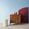 sweeek - Sideboard Holzdekor 2 Türen 80 cm - Nussbaumfarben Produktbild-Vorschau 2