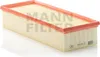 A rectangular air filter with a beige filter element and an orange frame, shown from a diagonal angle on a white background. Anteprima dell’immagine prodotto
