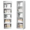 Two white bookshelves are shown side-by-side, filled with various decorative items and boxes. Produktbild-Vorschau