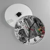 Wanduhr - Rund - Glasuhr - Rot Fahrrad Allee - 40x40cm - Produktbild-Vorschau 2