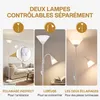 MONZANA® Lampadaire avec liseuse Noir 175 cm Réglable E27 Voir les images du produit 3