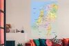 MuchoWow® Poster Englische Karte - Niederlande - Farben Produktbild-Vorschau 2