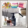 A collage of various home and personal care items, including a storage basket, toys, folded towels, books, and toiletries. Anteprima dell’immagine prodotto