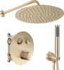 Rea Duschgarnitur Lungo Termostat Brush Gold Produktbild-Vorschau 1