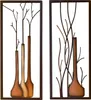 Gilde Wandrelief, rechteckig, Vase, Metall, braun, , , B. Produktbild-Vorschau 3