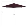 vidaXL Parasol balkonowy aluminiowy słup bordowy czerwony Podgląd zdjęcia produktu 14