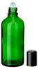 5x Grüne Glasflasche 100 ml Roll-On mit schwarzem Produktbild-Vorschau 3