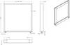 SIMAUSROM Tischkufe Frame 600 x 720 mm schwarz Produktbild-Vorschau 2