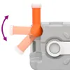 Close-up of a portable camping toilet's pump mechanism, showing its adjustable handle. Náhľad obrázku produktu