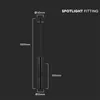 V-TAC VT-976 GU10-LED-Pendelleuchte aus schwarzem Aluminium Produktbild-Vorschau 10