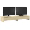 vidaXL Supporto per monitor con cassetti in rovere Sonoma Anteprima dell’immagine prodotto 3