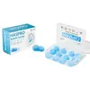 A product shot of Haspro moldable earplugs in packaging and a clear container. Produktbild-Vorschau