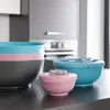 3 miski z pokrywkami różowe / Amuse Podgląd zdjęcia produktu 4
