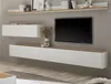 Wohnwand "Center" weiß und Wotan Eiche Set 5-teilig mit Produktbild-Vorschau 1