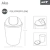 MSV afvalbak AKO, 5,5 liter, met scharnierend deksel, Productafbeelding-voorbeeld 6
