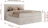 MKS MEBLE Boxspringbett 200x200 Beige Cord, Boxspringbett Produktbild-Vorschau 9