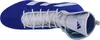 A top-down view of a blue and white Adidas wrestling shoe. Podgląd zdjęcia produktu