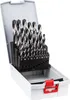 A set of drill bits in a plastic case. Voir les images du produit