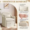 Yaheetech Sessel mit Hocker & Stauraum, bequemer Produktbild-Vorschau 8