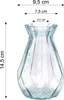 Vase Glas mit Diamant Muster 14cm klar transparent 330ml 4 Produktbild-Vorschau 2