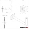 PremiumX 55cm Balkon-Ausleger ALU Geländer Rohr-Halterung Produktbild-Vorschau 6