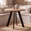 FineBuy Esstisch rund Ø 80 cm Mango Massivholz – Moderner Produktbild-Vorschau 1