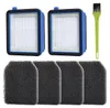 A set of vacuum cleaner filters and a cleaning brush. Produktbild-Vorschau
