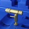 A brass tool with multiple connectors sits in a blue plastic case. Podgląd zdjęcia produktu