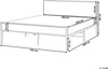 BELIANI Bett Schwarz Metall mit Lattenrost 180x200 cm Hohes Produktbild-Vorschau 3