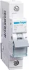 A white electrical circuit breaker with a gray lever and a clear protective cover. Produktbild-Vorschau