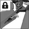 A close-up view of a tool with a lock icon and an arrow indicating an action. Náhľad obrázku produktu