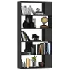 vidaXL Bücherregal/Raumteiler Schwarz 80x24x159 cm Produktbild-Vorschau 3