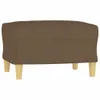 A brown fabric ottoman with four light-colored wooden legs, shown against a white background. Náhľad obrázku produktu