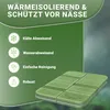 A green seat cushion is shown with text highlighting its features. Produktbild-Vorschau